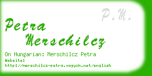 petra merschilcz business card